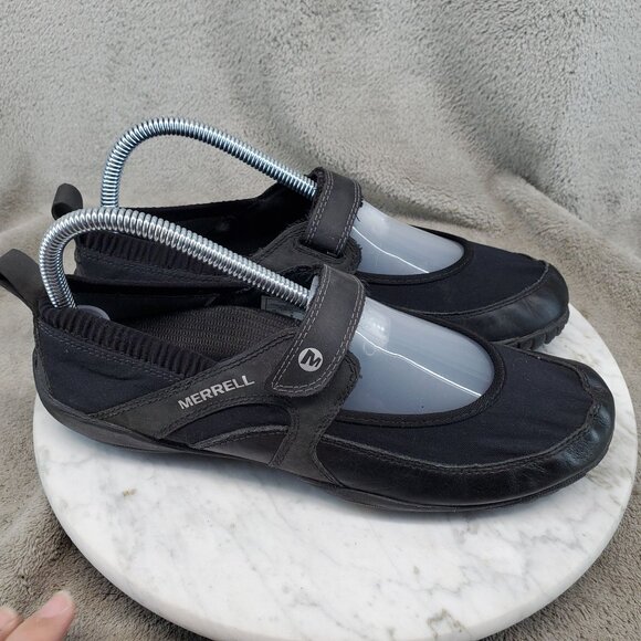 Merrell Shoes Womens Size 7.5 Black Textile Pure Glove Barefoot Mary Jane - Picture 4 of 10
